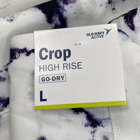 Old Navy high rise crop go-dry size L beautiful marble print - Picture 6 of 6